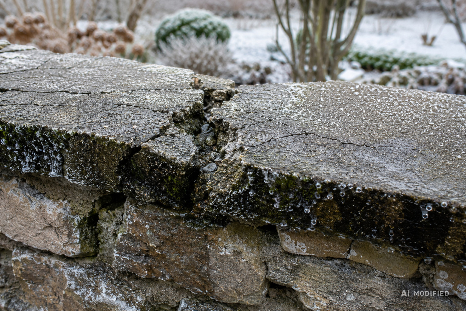 Risse in der Mauer beheben